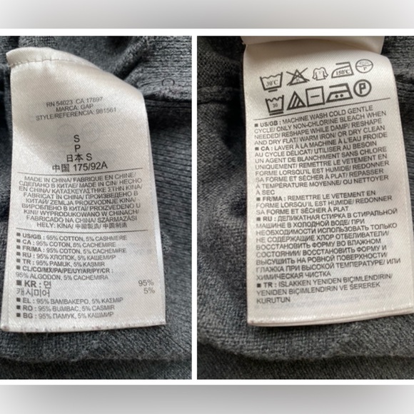 GAP Drop Long Sleeve Pullover Crew Neck Sweater Heather Grey Size Small - Picture 8 of 13